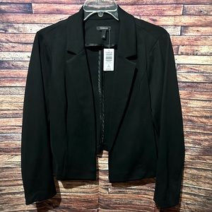 Torrid Black Ponte Crop Blazer